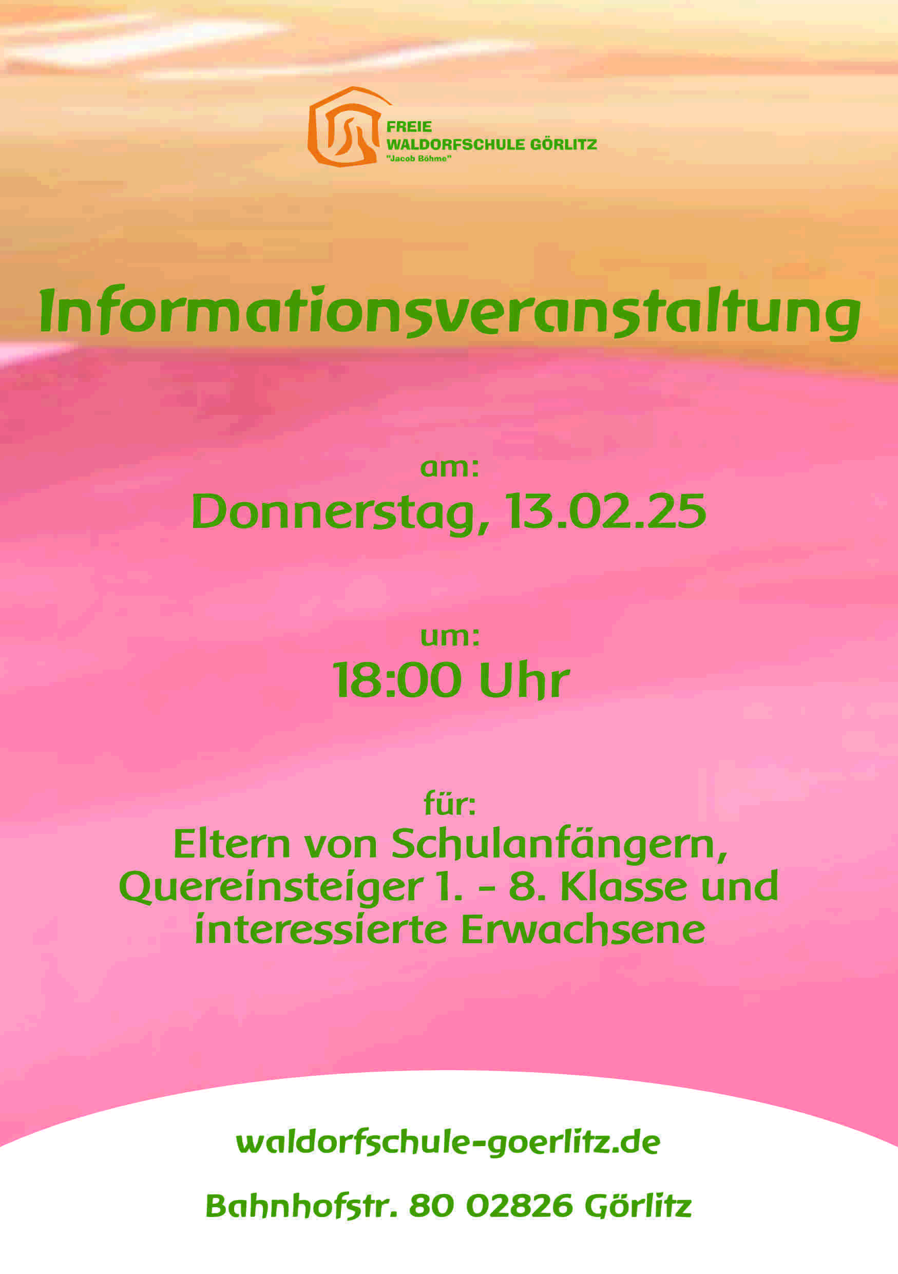 Informationsabend Klassen 1 - 8