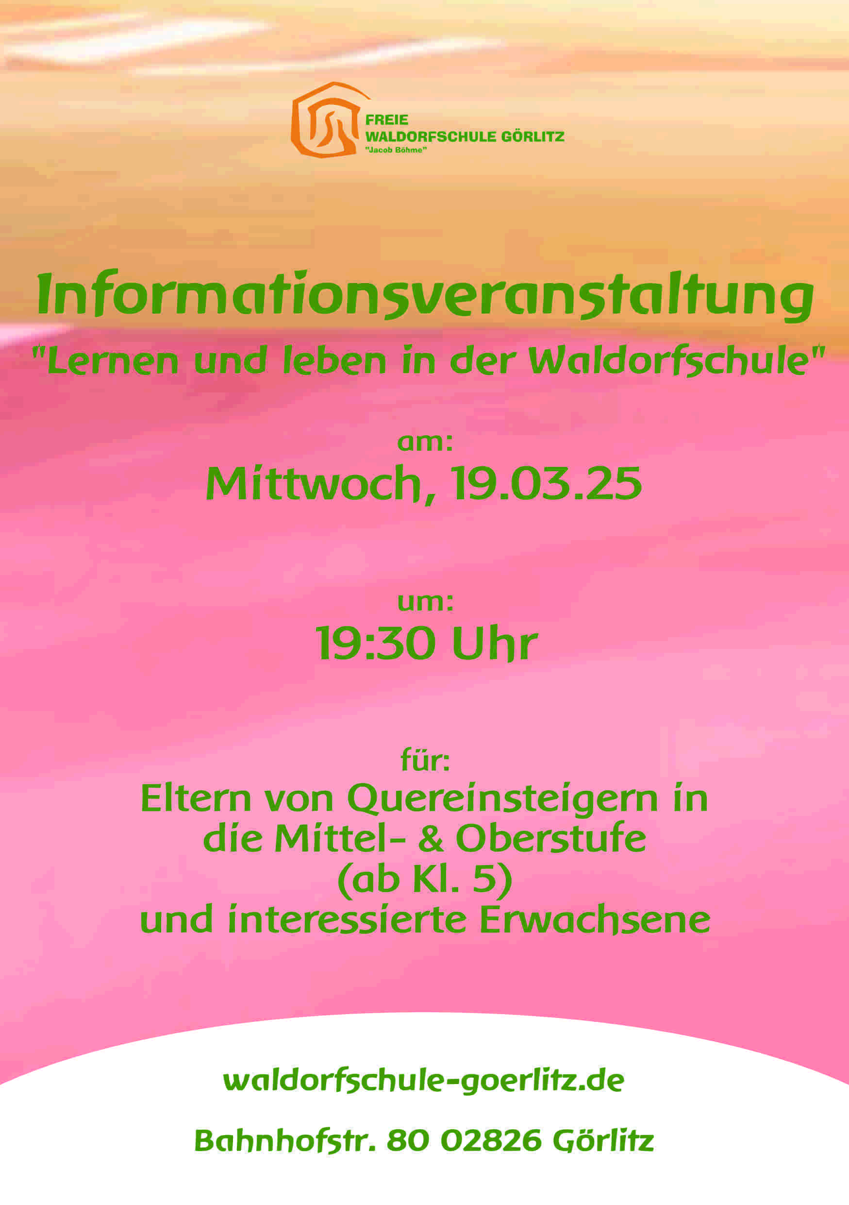 Informationsabend für Quereinsteiger ab Klasse 5 und interessierte Erwachsene