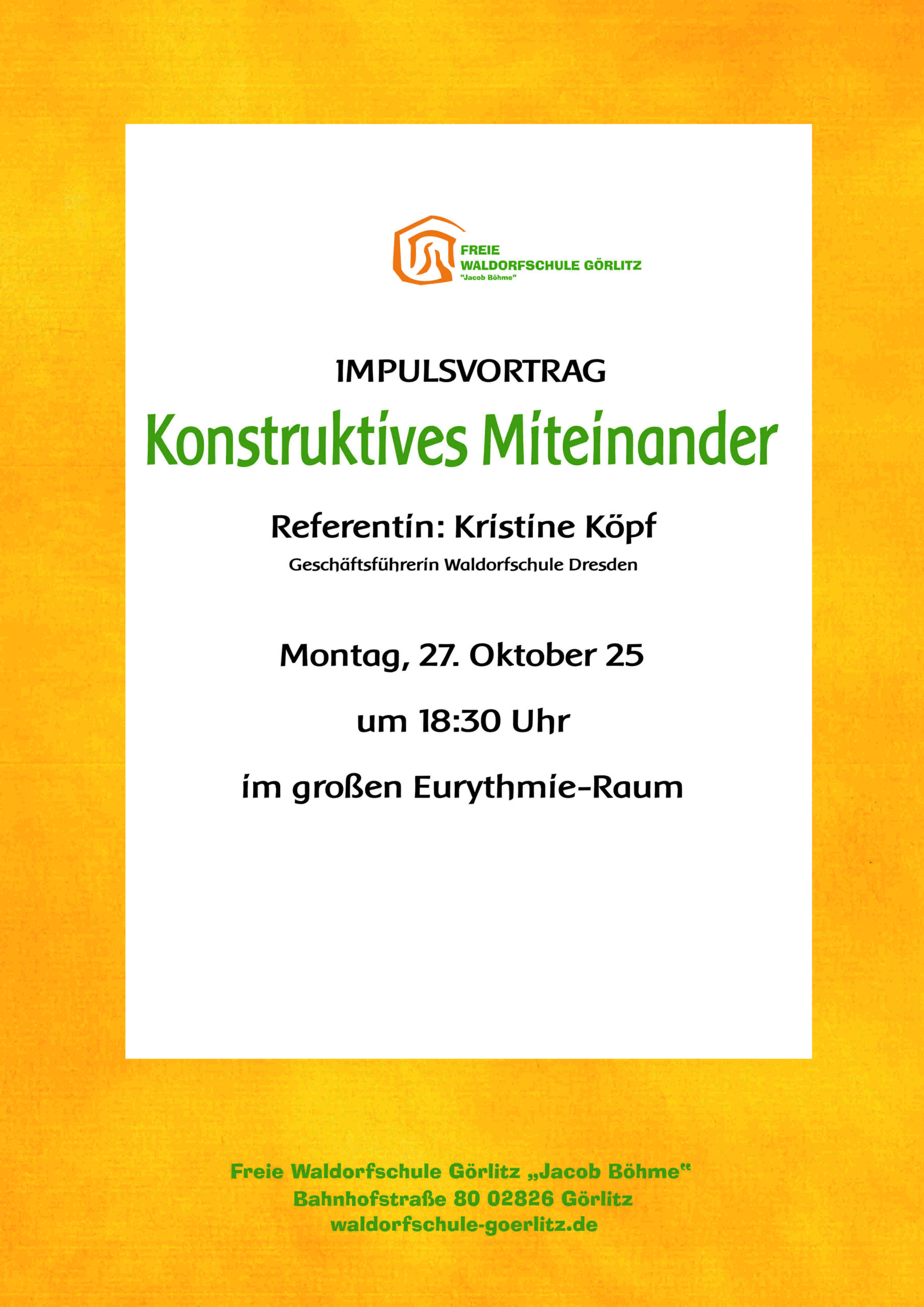 Impulsvortrag "Konstruktives Miteinander"